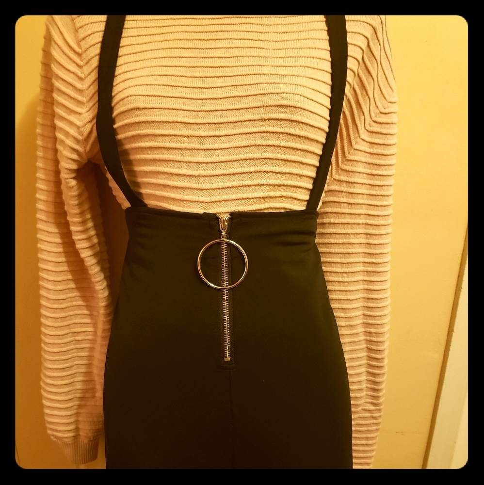 Highwaisted black jumpsuit pants